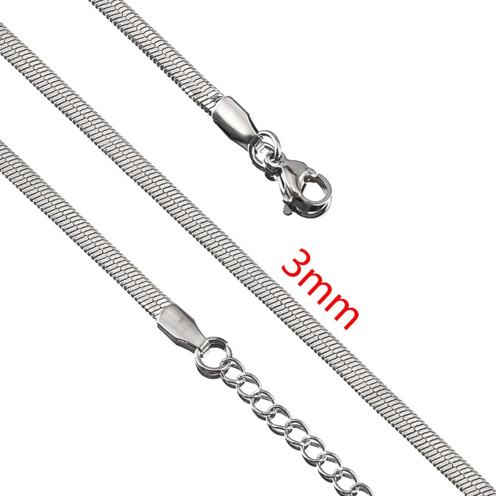 No Fade 5pcs Stainless Steel Twist Chain Necklace Box