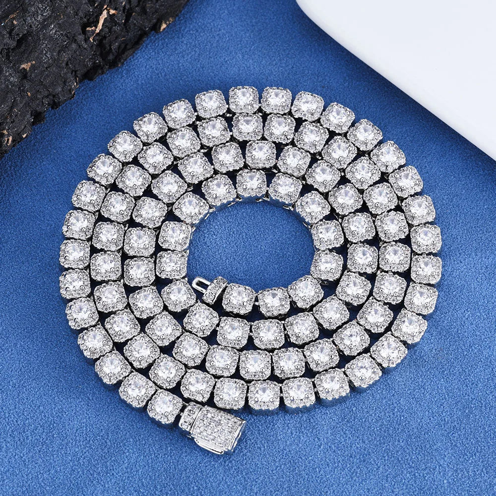 5mm Iced out Diamond 5A Cluster Tennis Bracelet