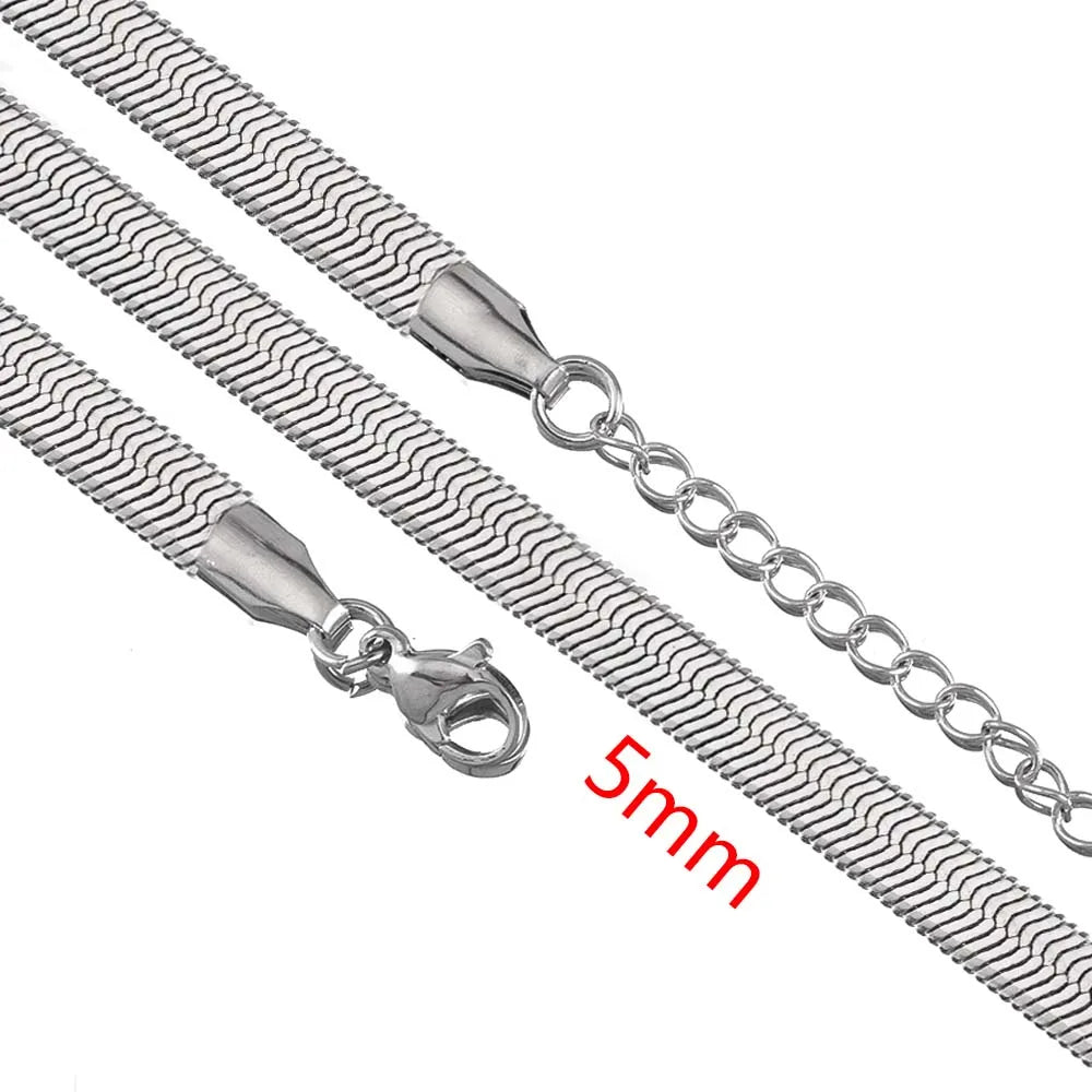No Fade 5pcs Stainless Steel Twist Chain Necklace Box