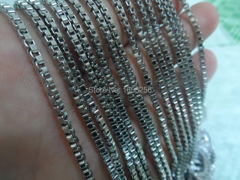 5 meters 2mm Stainless Steel Square Box Link Chain Jewelry