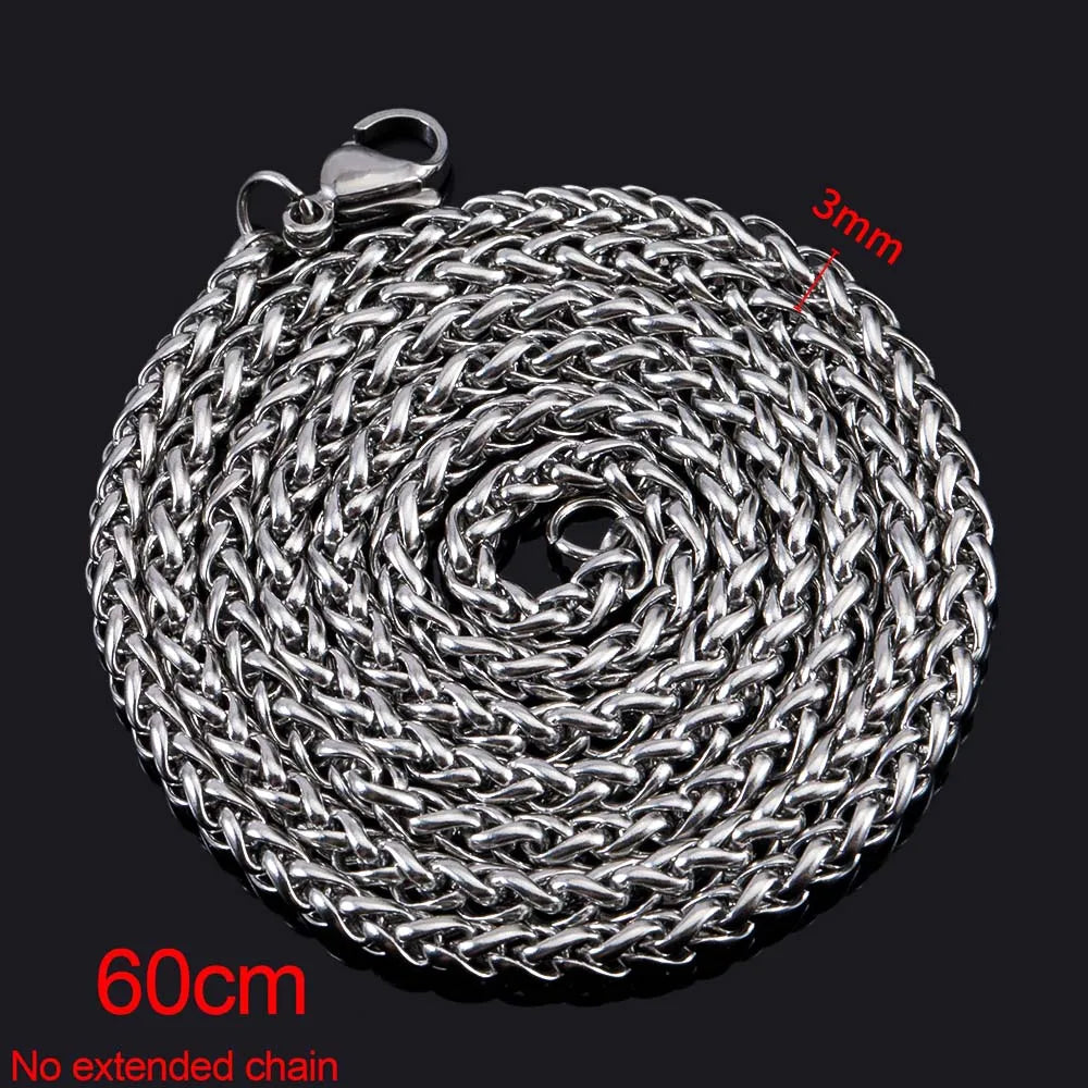 No Fade 5pcs Stainless Steel Twist Chain Necklace Box