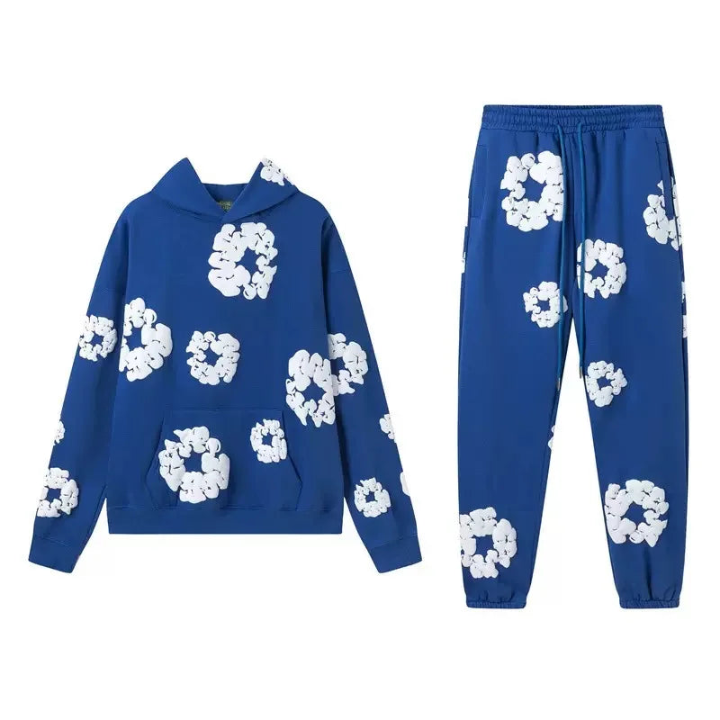 1:1 DENIM TEARS cotton+foam printed hoodie