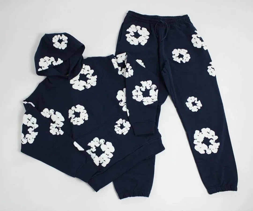 1:1 DENIM TEARS cotton+foam printed hoodie