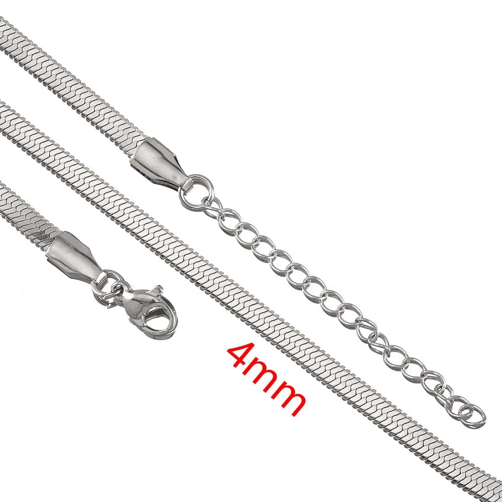 No Fade 5pcs Stainless Steel Twist Chain Necklace Box