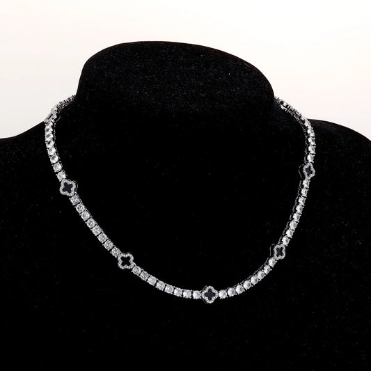 Diamond Four Le Clover Tennis chain Embedded Diamond