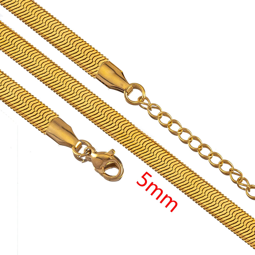 No Fade 5pcs Stainless Steel Twist Chain Necklace Box