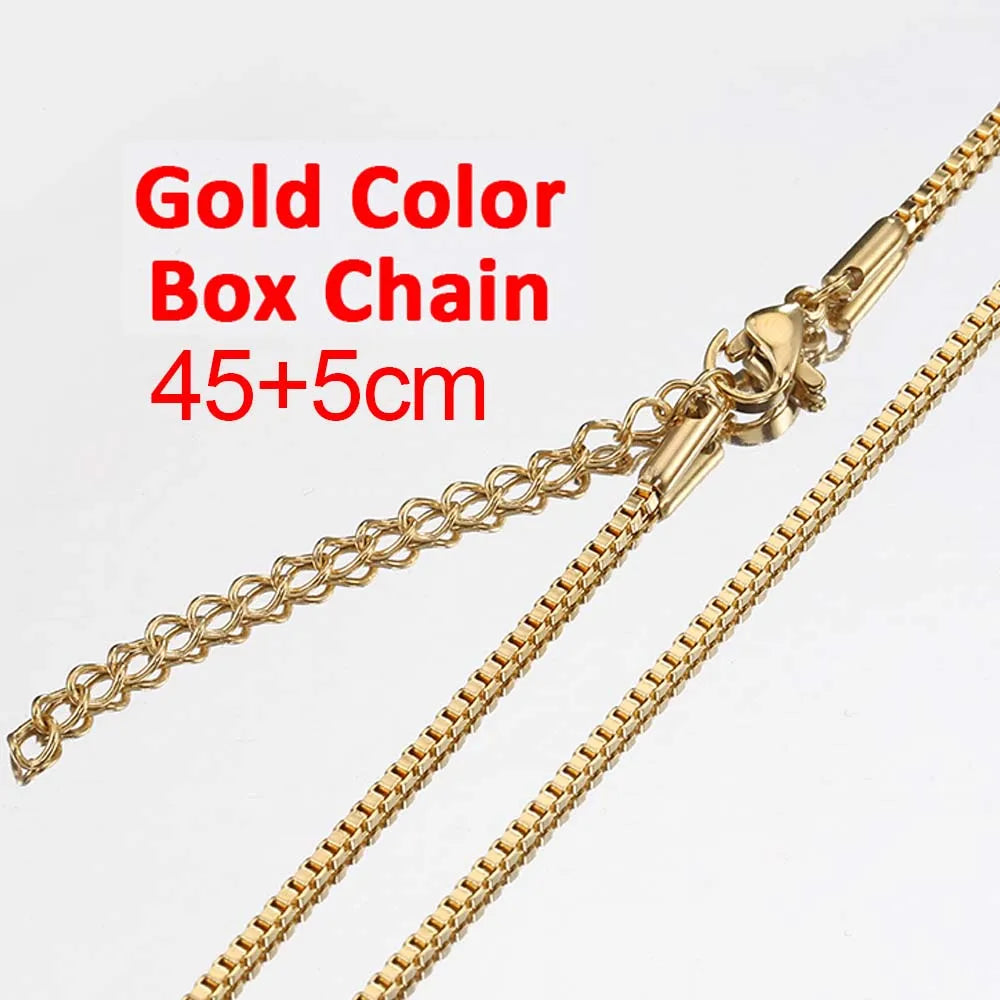 No Fade 5pcs Stainless Steel Twist Chain Necklace Box
