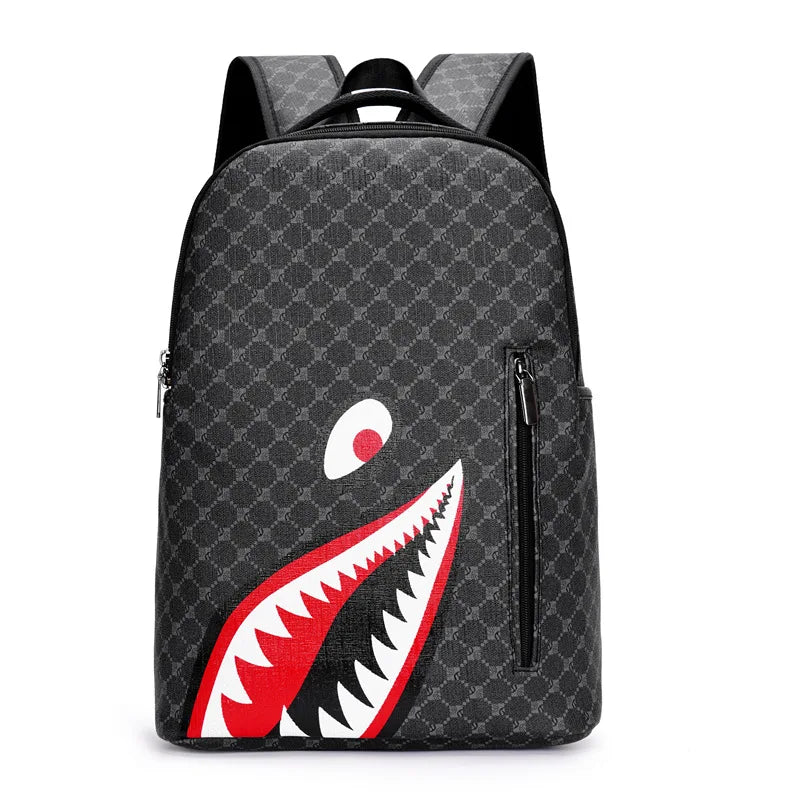Men's Backpack Plaid High School College Bag 15-inch Laptop Rucksack