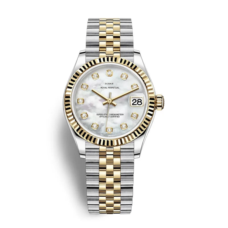 Crystal Quartz Steel Watch