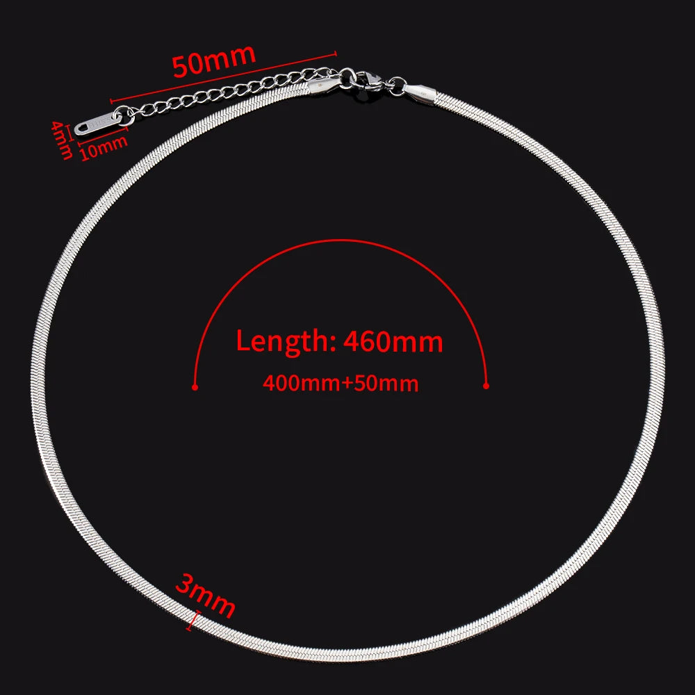 No Fade 5pcs Stainless Steel Twist Chain Necklace Box