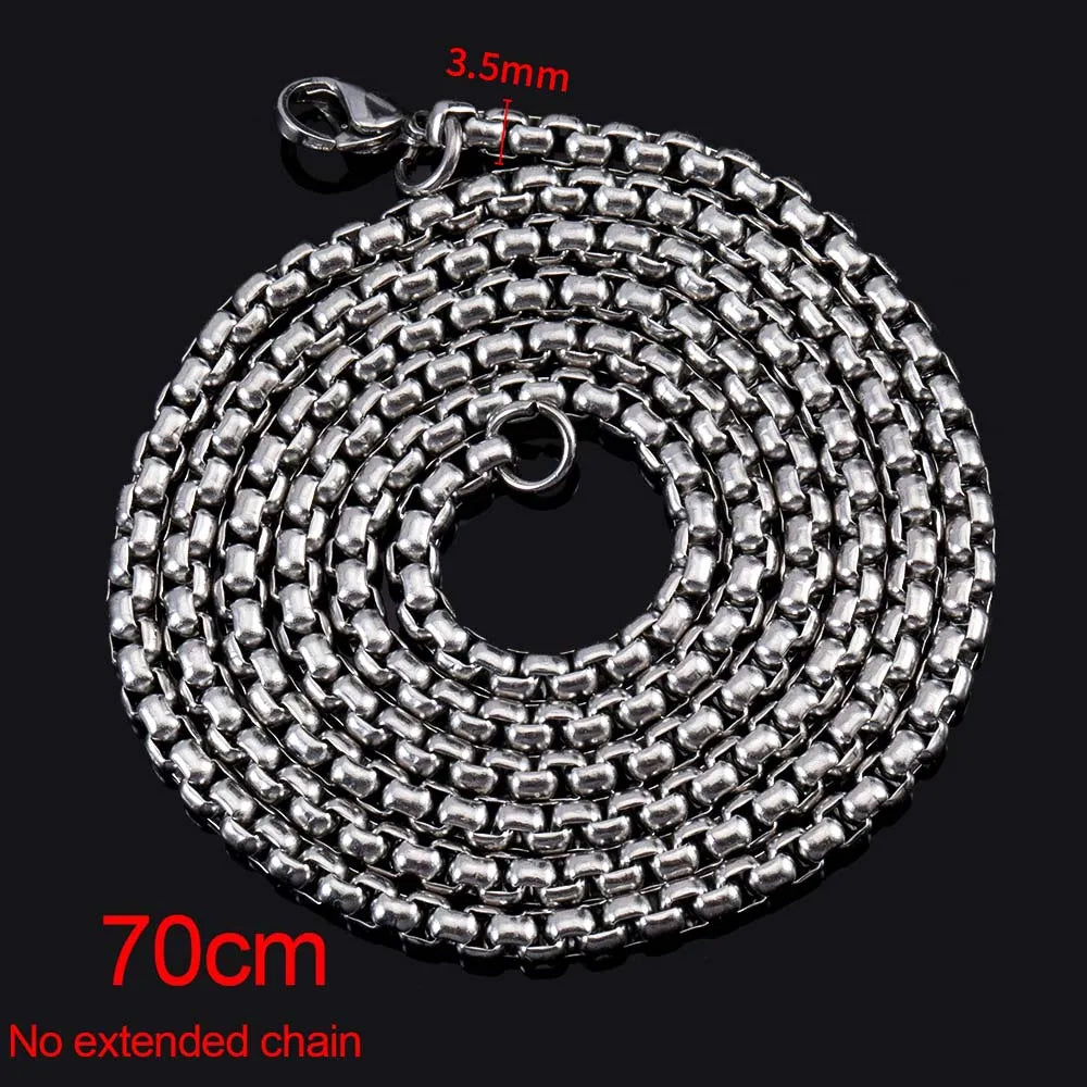 No Fade 5pcs Stainless Steel Twist Chain Necklace Box