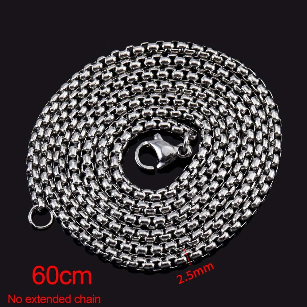 No Fade 5pcs Stainless Steel Twist Chain Necklace Box