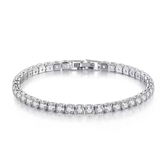 925 Sterling Silver tennis Bracelet 4mm 16-20cm