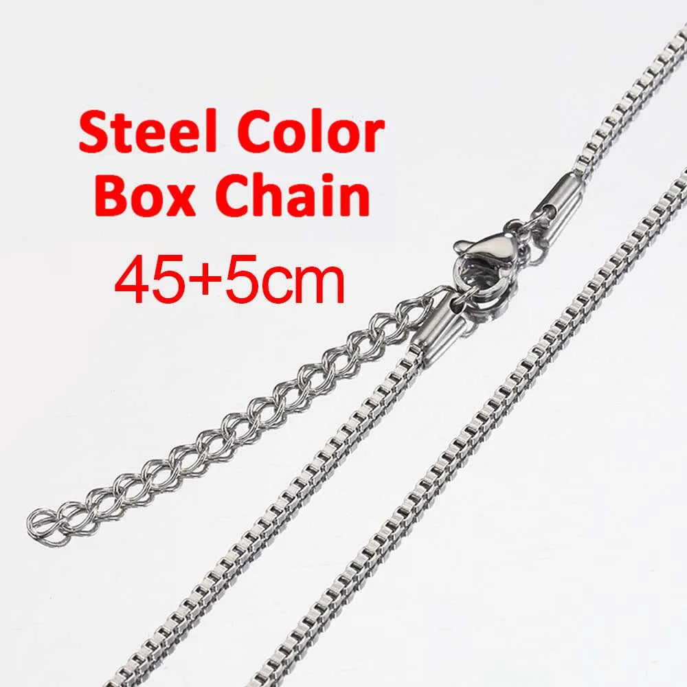 No Fade 5pcs Stainless Steel Twist Chain Necklace Box