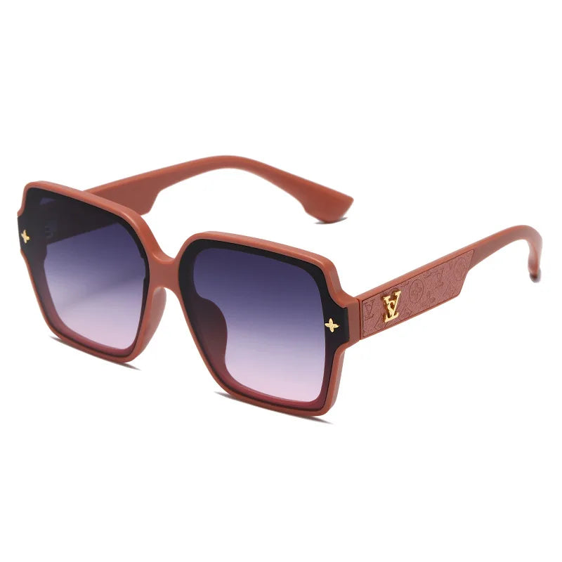 brand Square Frame Sunglasses