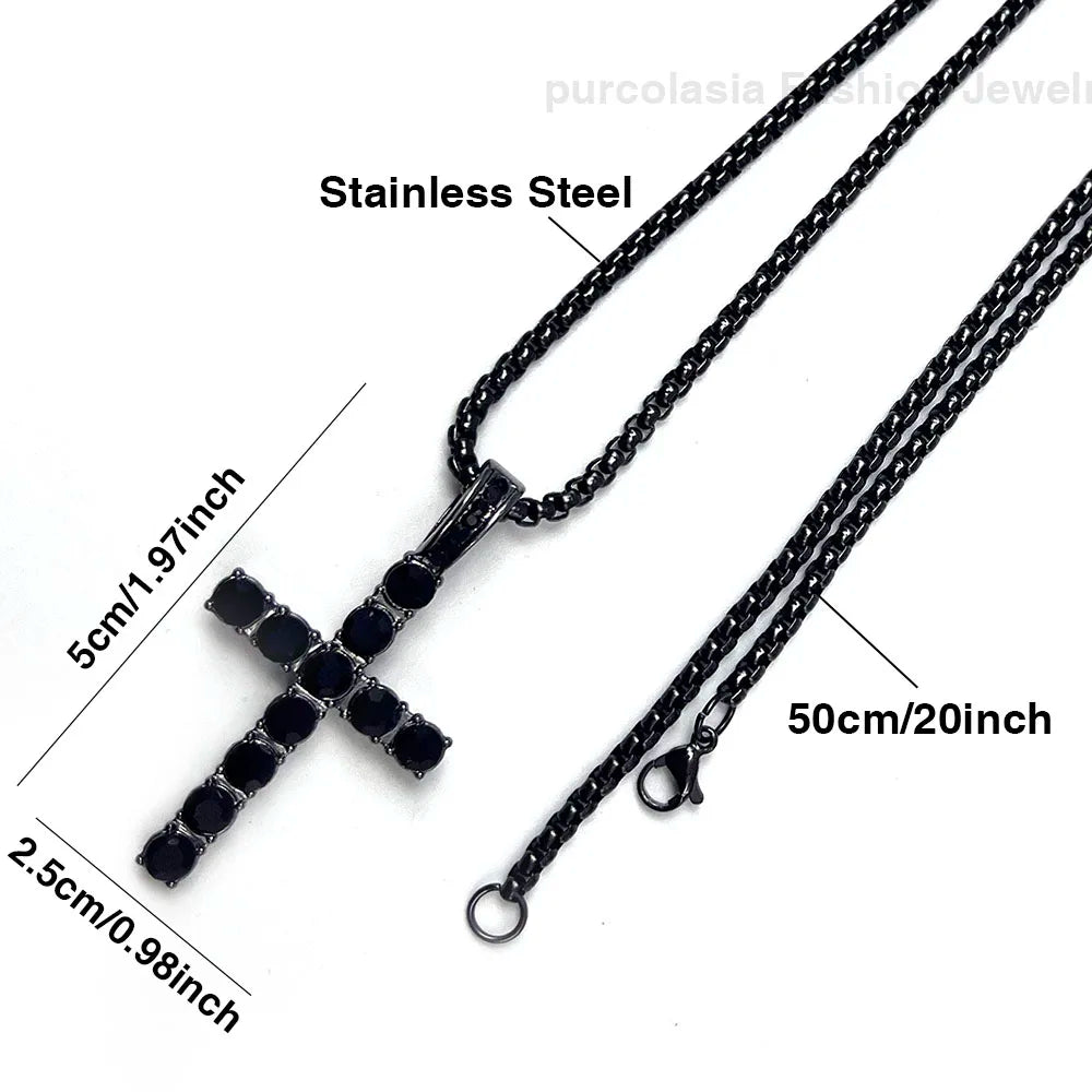 Purcolasia Golden Silver Color Hip Hop Cuban Necklace +Watch+Bracelet Iced Out Twisted Chain Jewelry Sets for Men