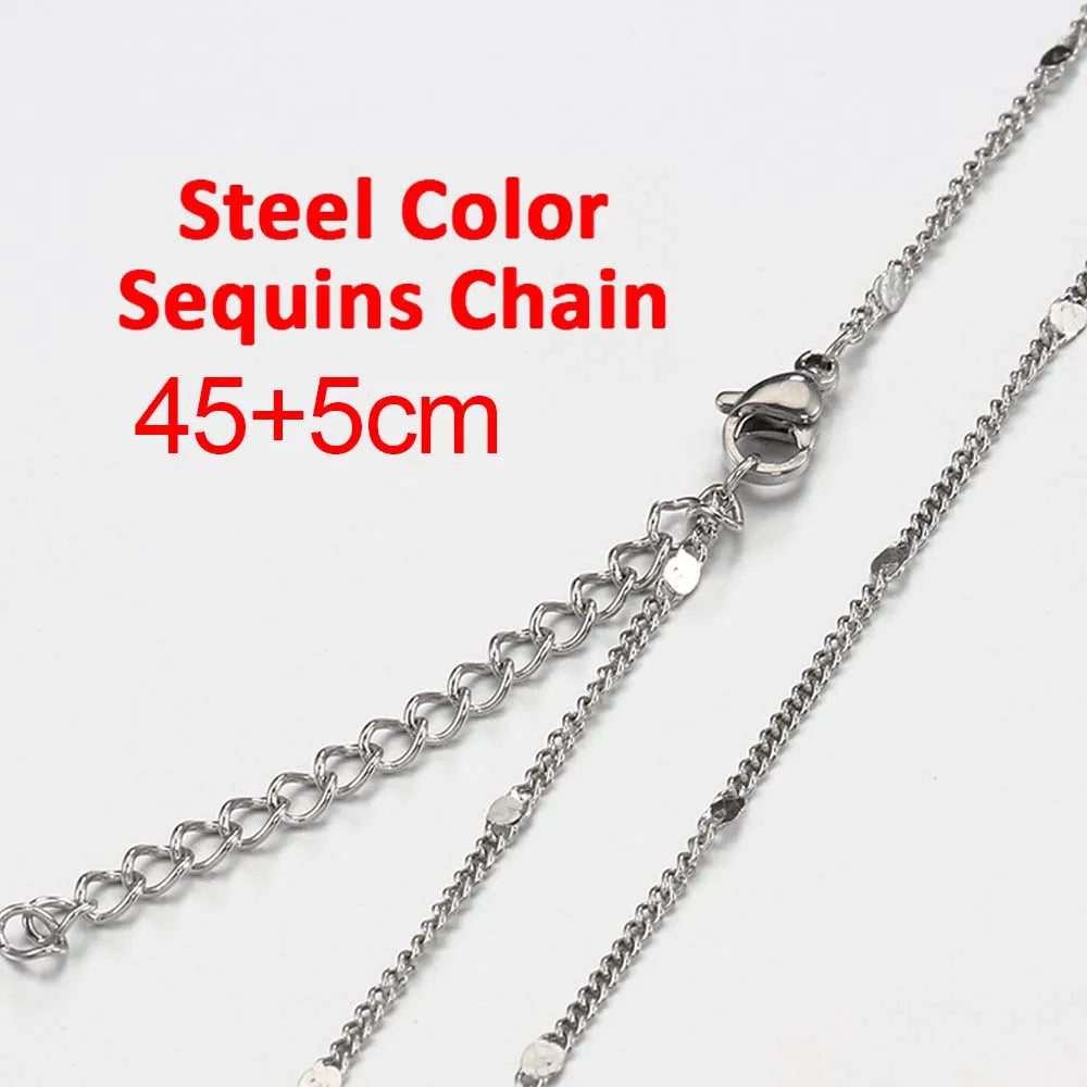 No Fade 5pcs Stainless Steel Twist Chain Necklace Box