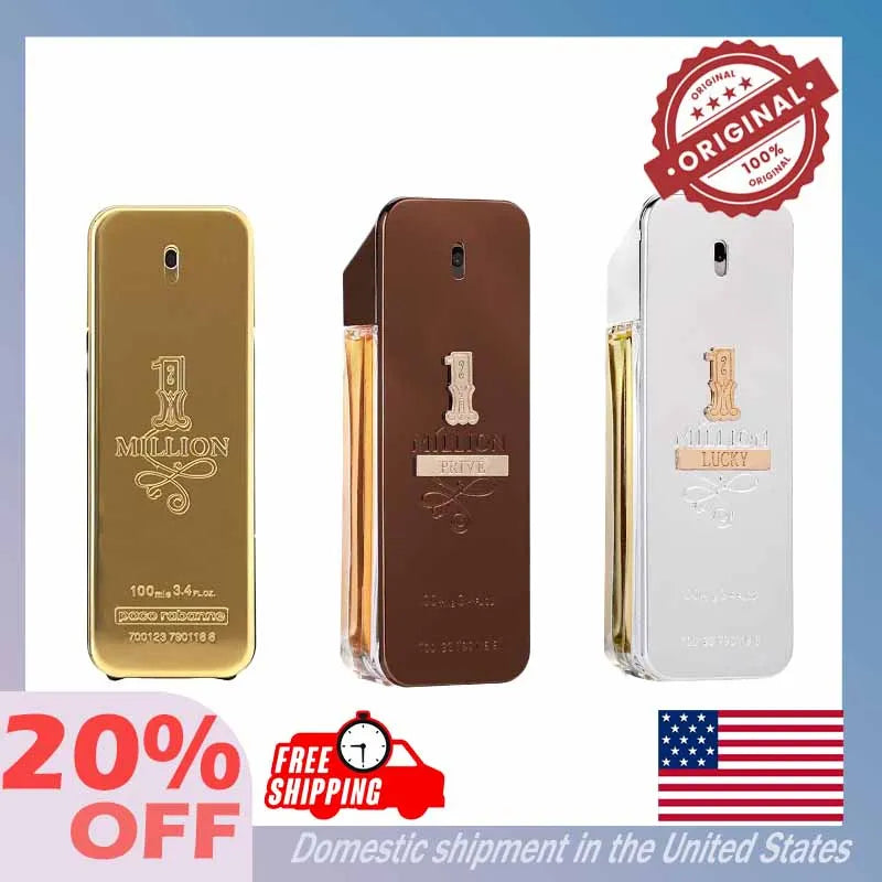 1:1 Million Lucky Priv By Paco Rabanne Eau De Toilette 100 ml Cologne New in Box