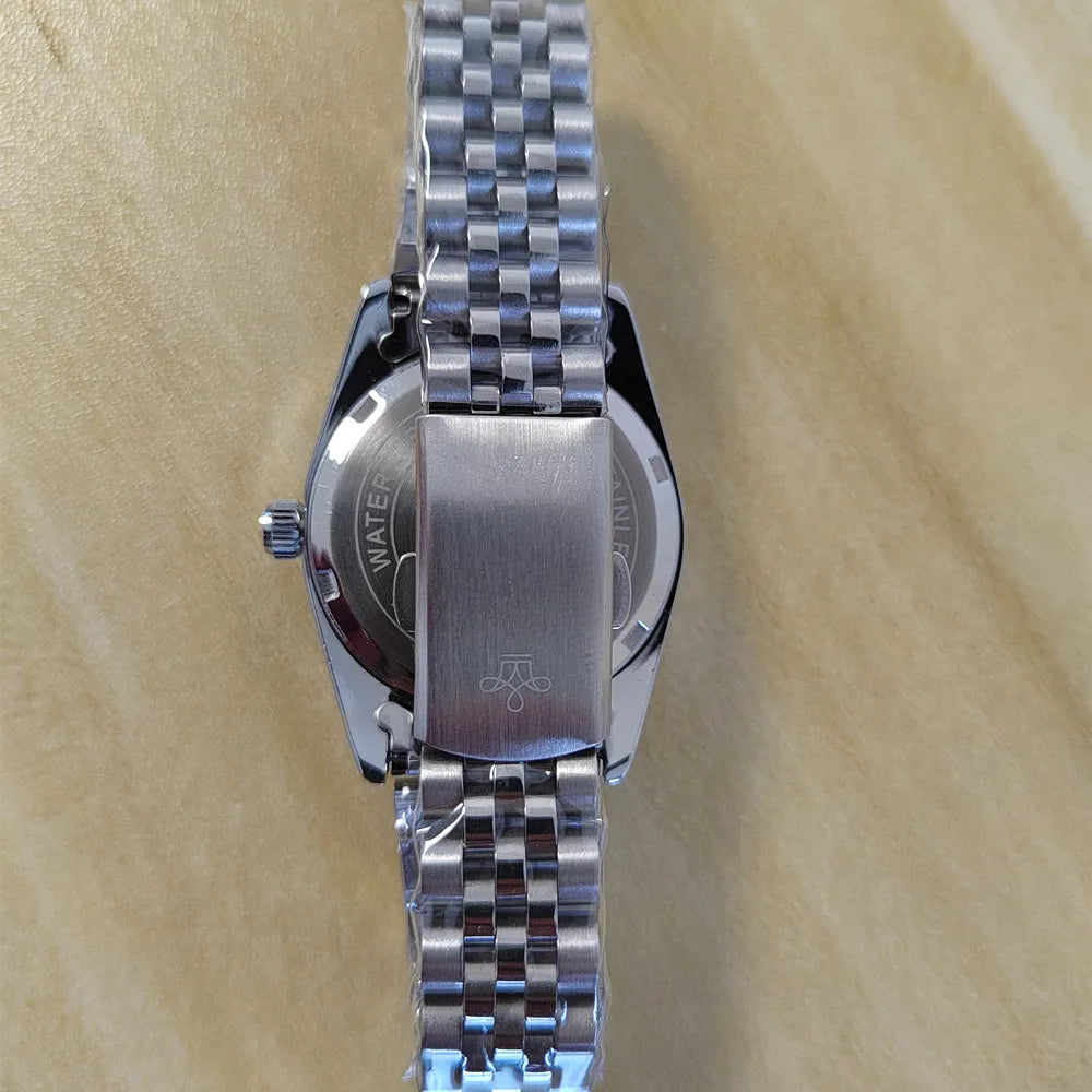 Crystal Quartz Steel Watch