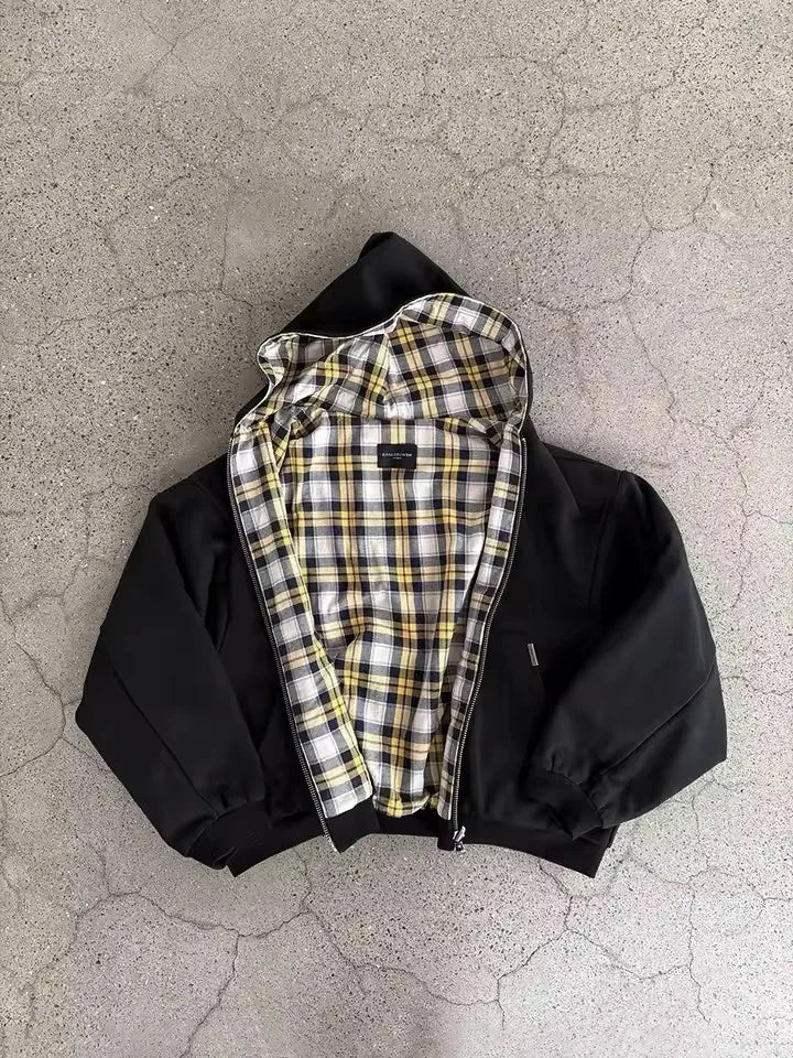 Two Sided Loose Zipper Hoodie