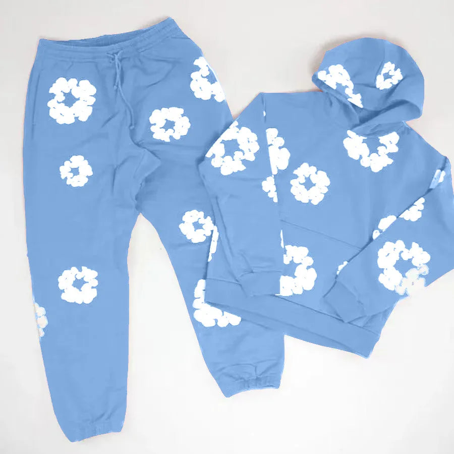 1:1 DENIM TEARS cotton+foam printed hoodie