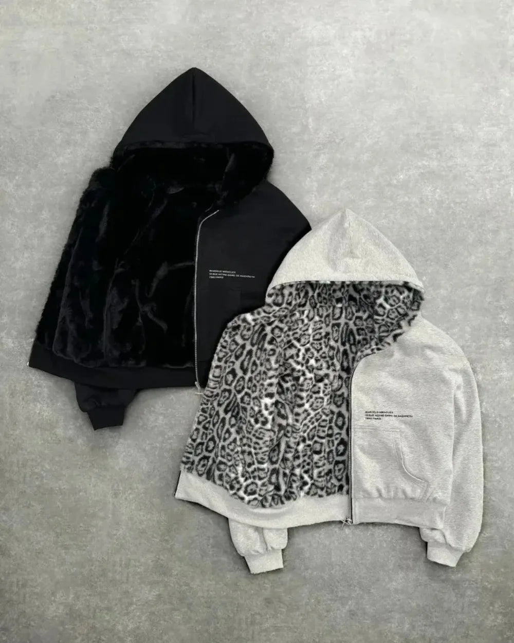 Two Sided Loose Zipper Hoodie
