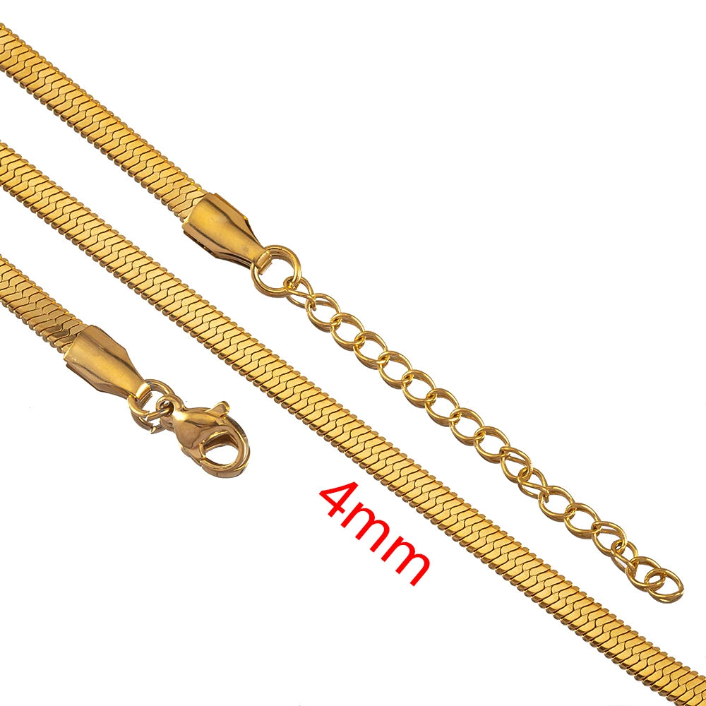 No Fade 5pcs Stainless Steel Twist Chain Necklace Box