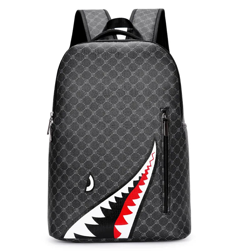 Men's Backpack Plaid High School College Bag 15-inch Laptop Rucksack