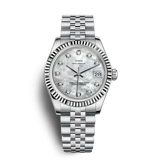 Crystal Quartz Steel Watch