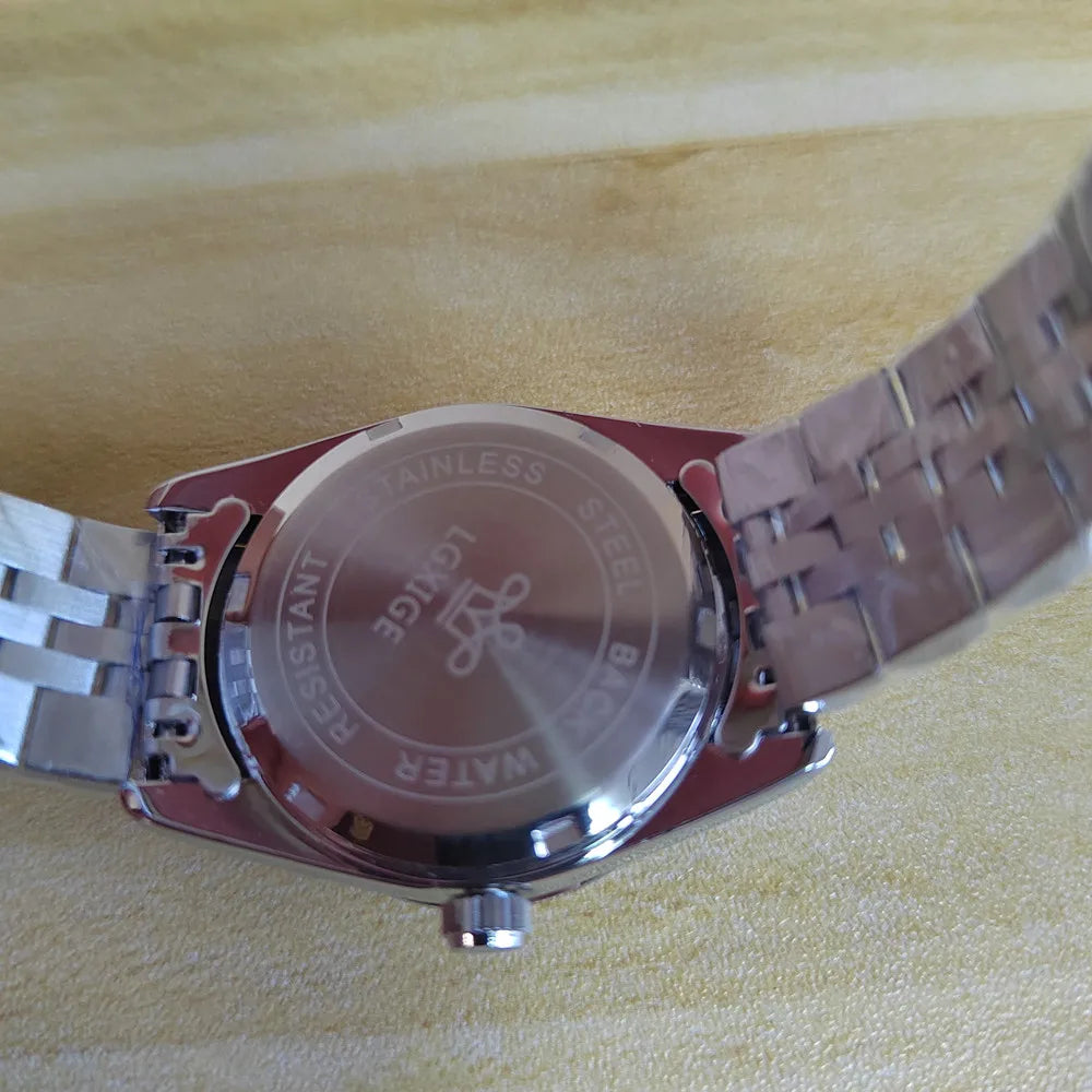 Crystal Quartz Steel Watch