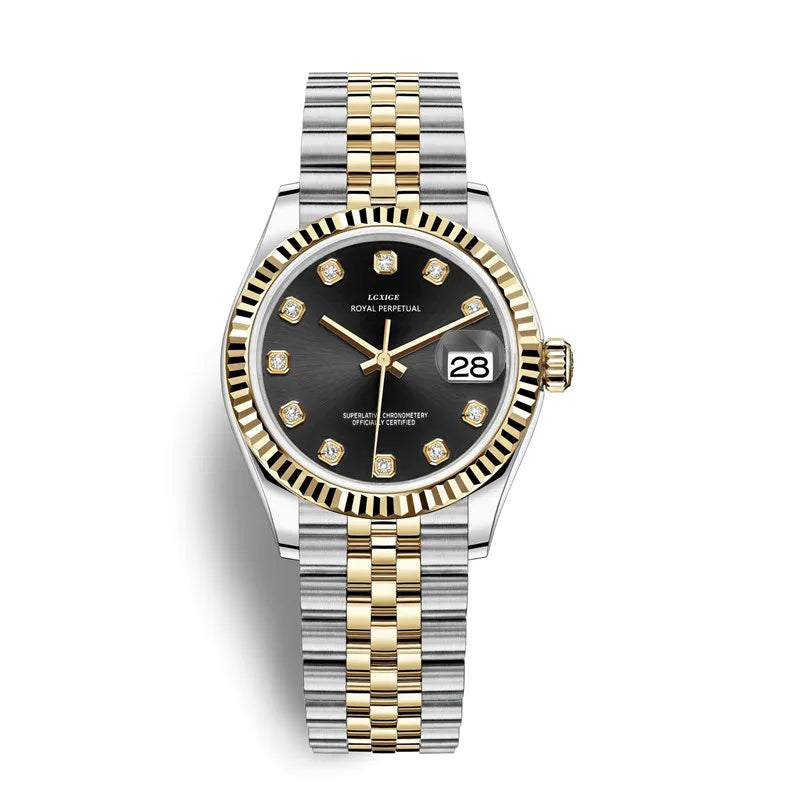 Crystal Quartz Steel Watch