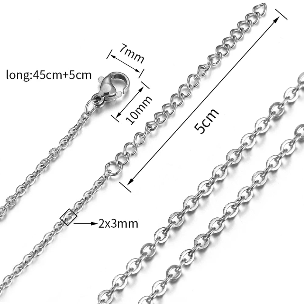 No Fade 5pcs Stainless Steel Twist Chain Necklace Box