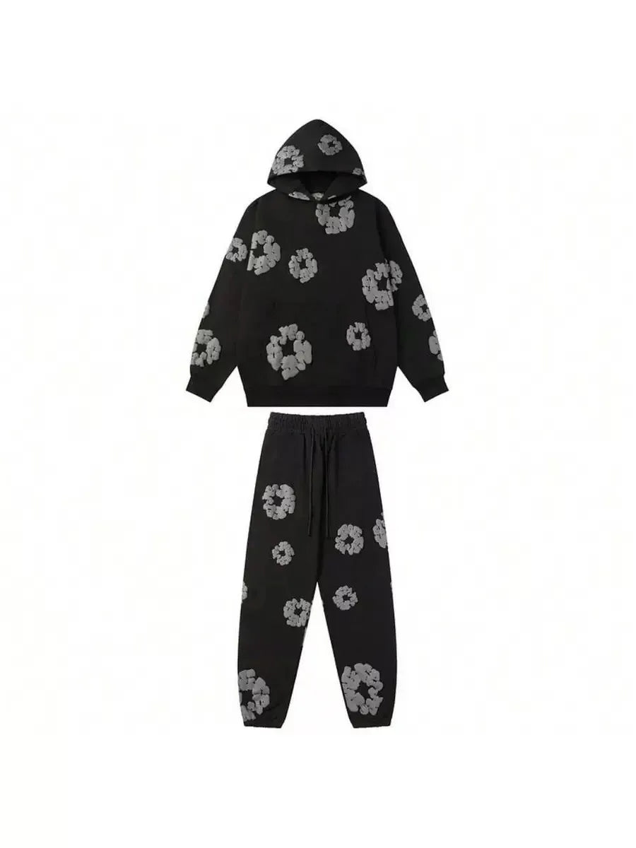 1:1 DENIM TEARS cotton+foam printed hoodie
