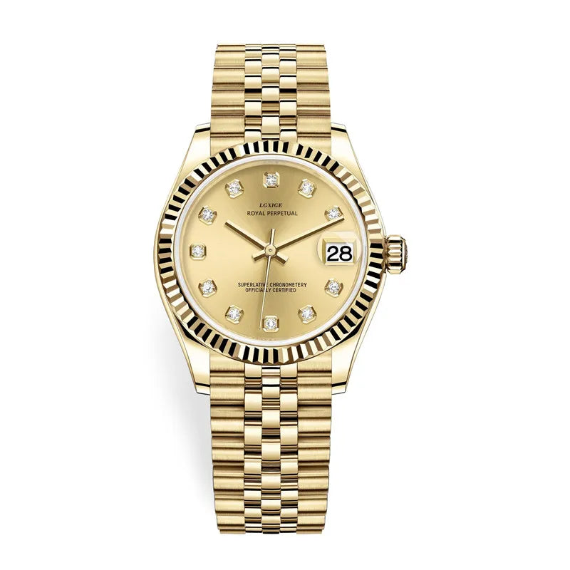 Crystal Quartz Steel Watch