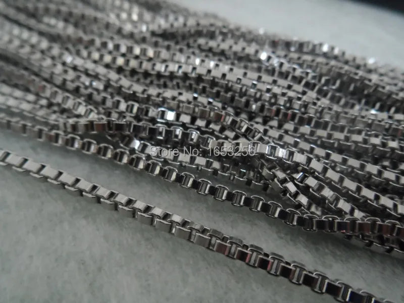 5 meters 2mm Stainless Steel Square Box Link Chain Jewelry