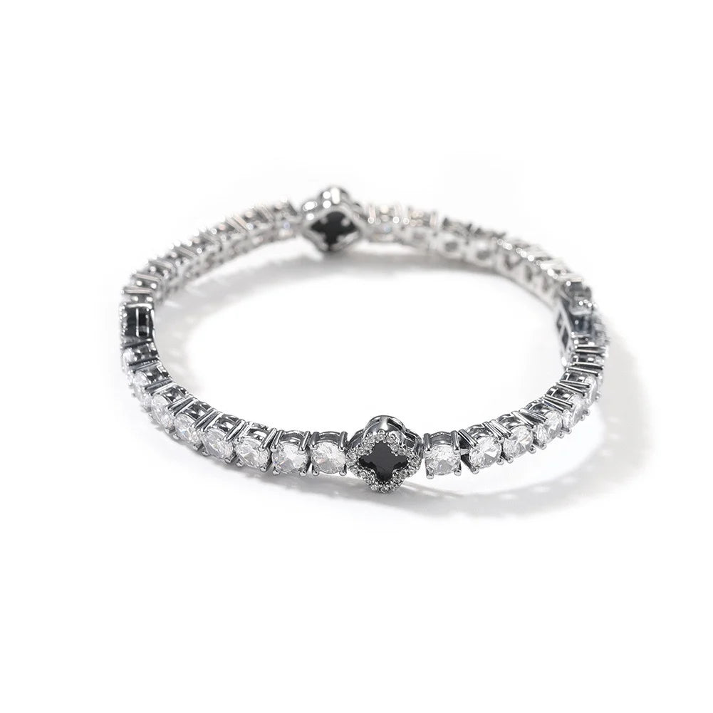 Diamond Four Le Clover Tennis chain Embedded Diamond