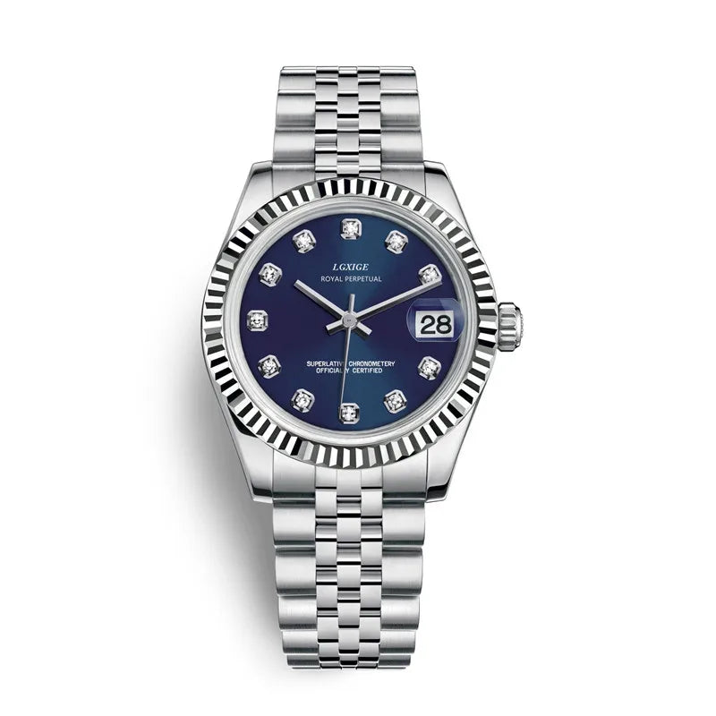 Crystal Quartz Steel Watch