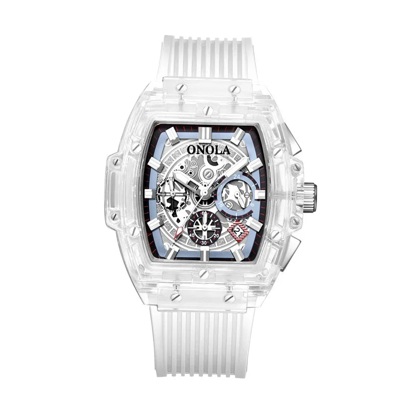 Brand Transparent Watch Unique Quartz Tonneau